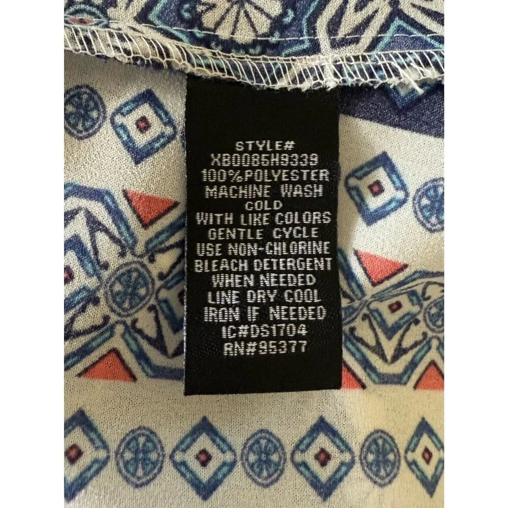 Sanctuary V-Neck Sleeveless Split Back Button Up Top Blouse Women's Sz L - Picture 10 of 11